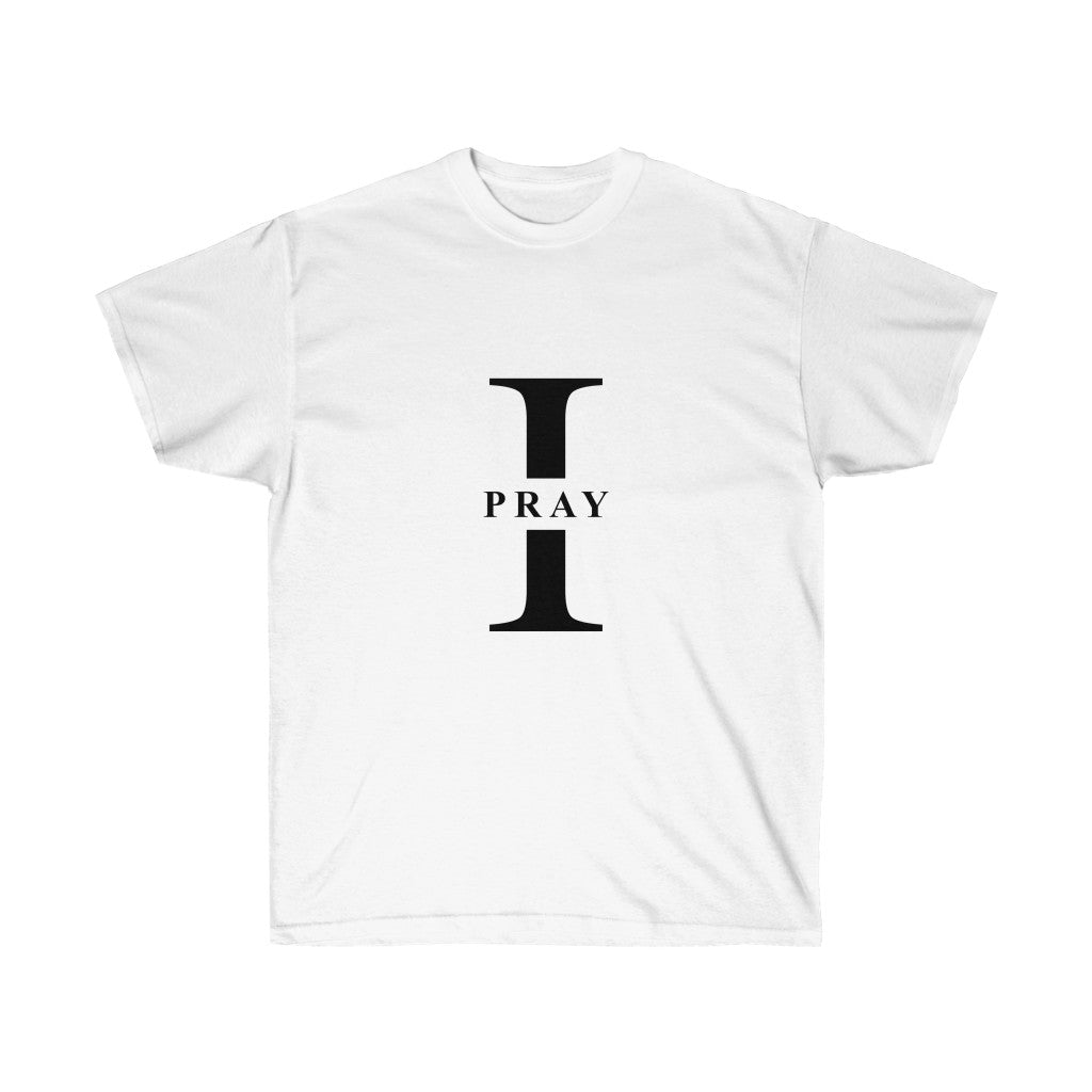 Unisex Ultra Cotton Tee - White/Black Print